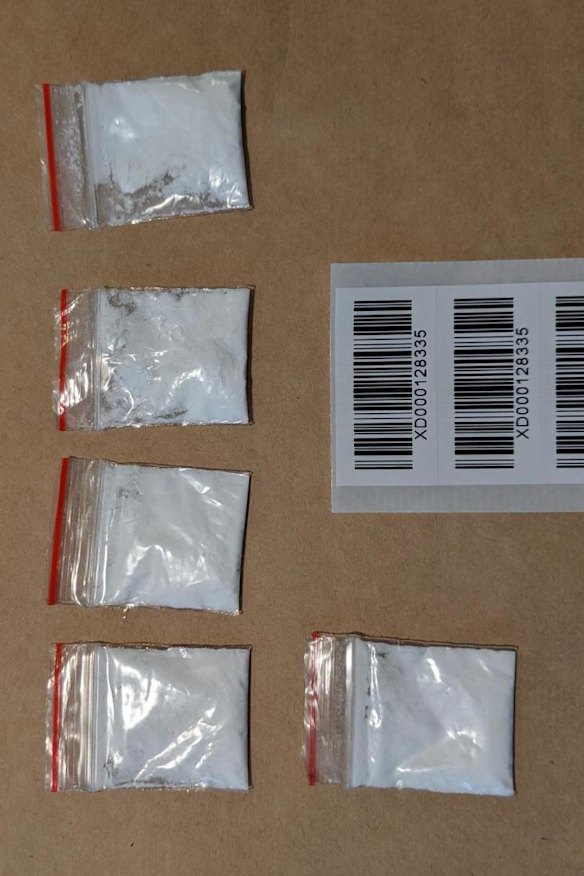 Cocaine allegedly seized by police.