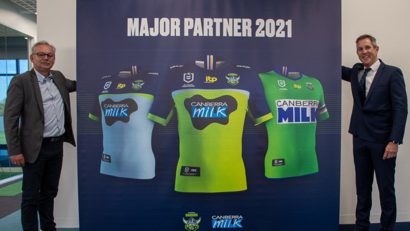 photo Raiders Nrl 2021 Jersey nrl 2020 raiders sign canberra milk as