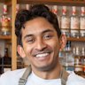 Good Food's Young Chef of the Year Viveik Vinoharan (left) and Mitch distillery Dutch Rules founder Danny Perera.