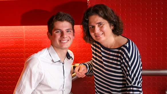 Simon Seddon and his mother Mary, one of the top VCE students offered Melbourne Chancellor’s Scholarship.