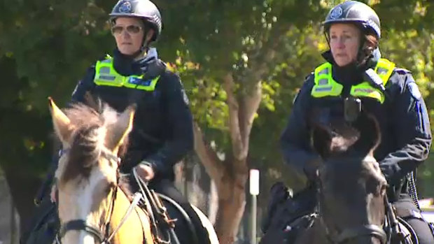 Victoria Police mounted branch patrolled the streets around Melbourne’s south-east this week.