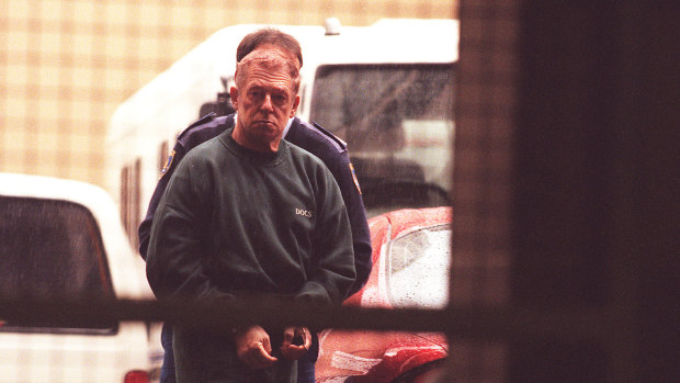 John Killick, back in custody in 1999 after his escape from Silverwater Prison.