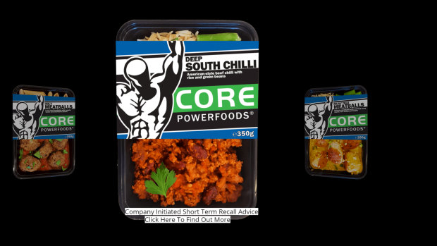 Core Powerfoods frozen meals have been recalled over links to salmonella.