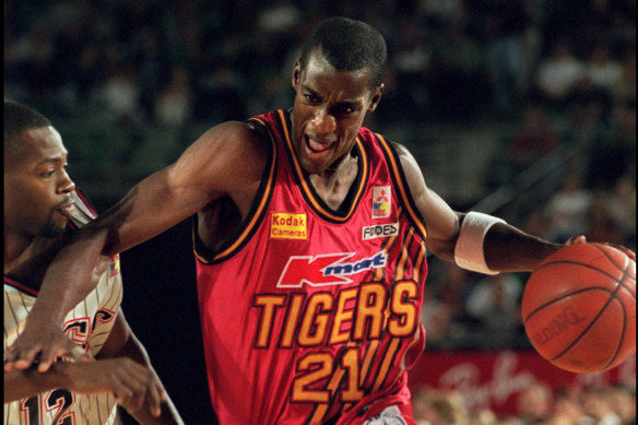 Melbourne Tigers great Lanard Copeland in his NBL days.