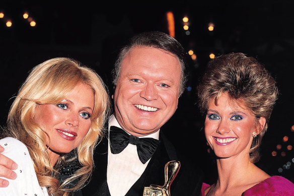 Brit Ekland, Bert Newton and Olivia Newton-John for the TV Week Logie Awards, 2003.
