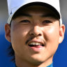 Min Woo Lee wearing a chef’s hat during the Australian PGA Championship.