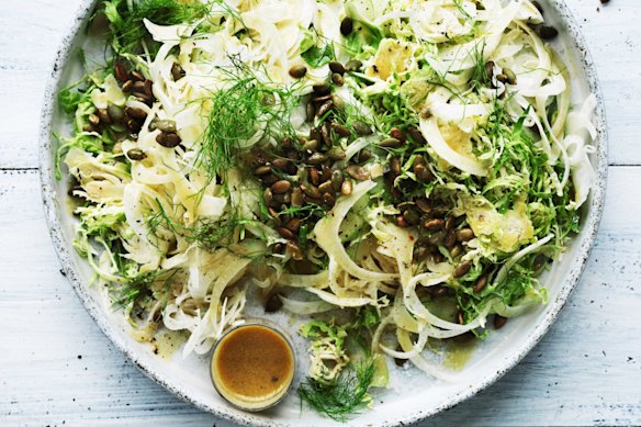 William Meppem â Thu, 24. June 2021 11:05 AMBrusselÂ sproutÂ andÂ fennelÂ salad_0569.jpgEMBARGOED FOR SUNDAY LIFE, APRIL 23/17 ISSUE.
Adam Liaw recipe :Â BrusselÂ sproutÂ andÂ fennelÂ salad
Photograph by William Meppem