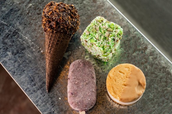 Assorted ice creams at Kariton’s Footscray outpost.