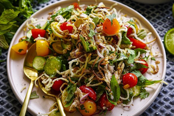 Consider making salad the main event for later dinners with Katrina Meynink’s Vietnamese tomato salad.