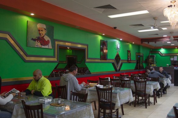 Inside Kabul House restaurant.