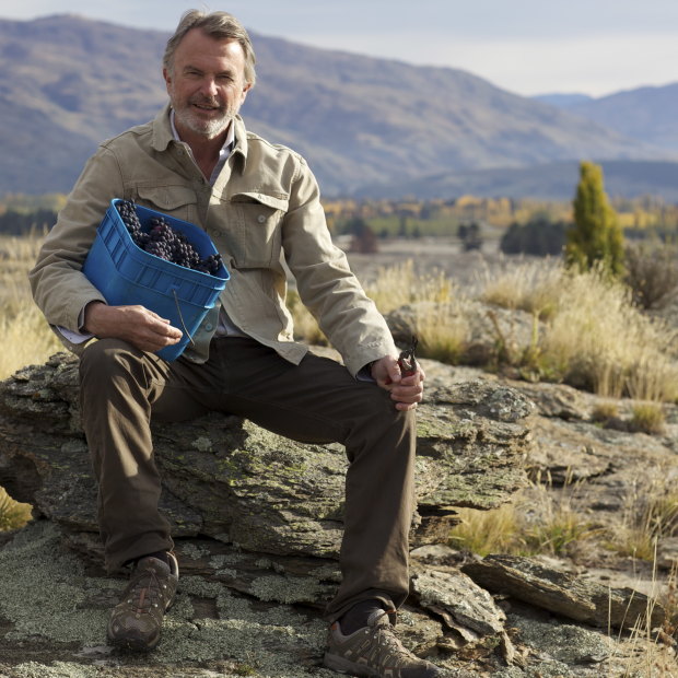 Sam Neill at Two Paddocks. He hopes wine, not movies, will be his legacy.
