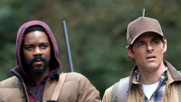 Jovan Adepo as Larry Underwood and James Marsden as Stu Redman in The Stand.