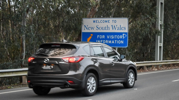 The NSW/Victoria border was closed from 11.59pm on January 1.