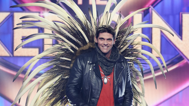 Former tennis star Mark Philippoussis is unmasked on The Masked Singer Australia.