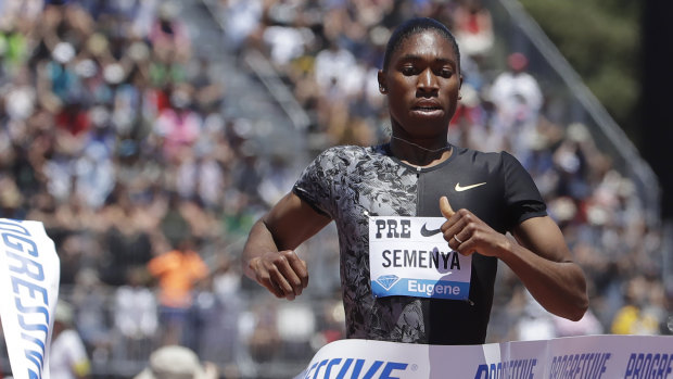 Caster Semenya competing in the US in June this year.