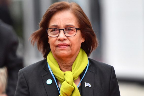 Hilda C. Heine, former president of the Marshall Islands, is part of the Pacific Elders Voice group that issued the warning to the Australian government.