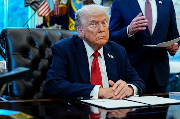 Donald Trump in the Oval Office on Monday.