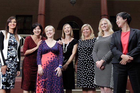 Ms Price-Purnell (second from right) ran as a Nationals candidate for Cessnock at the 2015 state elections. She was joined by other female candidates, including Jodi McKay, the   state Labor leader (second from left).