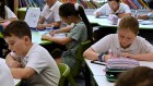 St Ives North Public School year 3 students during class.