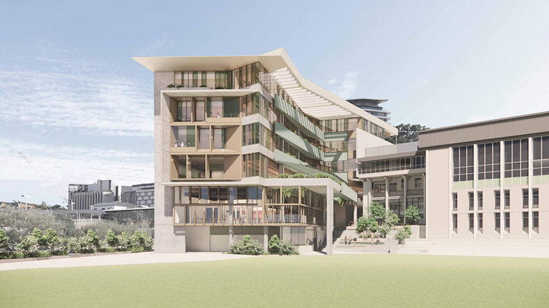 Plans show huge learning centre to replace demolished buildings at elite inner-city school