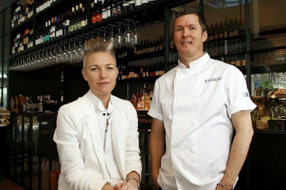 Rebecca Lines and Hamish Ingham at their Barangaroo bistro Banksii, which became Tequila Daisy.