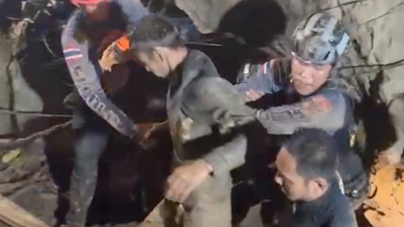 First survivor rescued from Laos cave