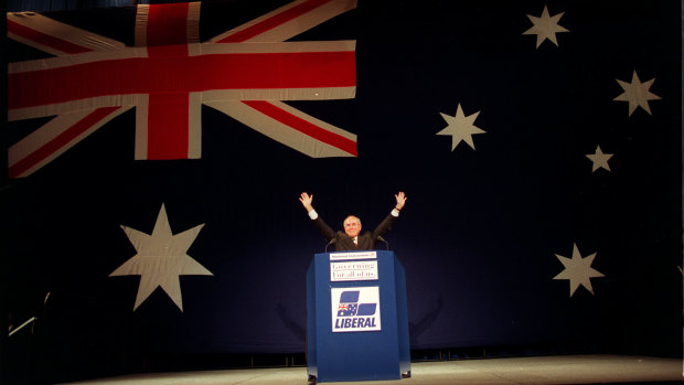 Sold . . . Mr Howard announces the plan at the Liberals' national convention in Brisbane on March 15, 1998