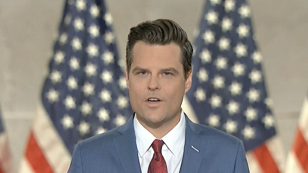 Matt Gaetz during the first night of the 2020 Republican National Convention.