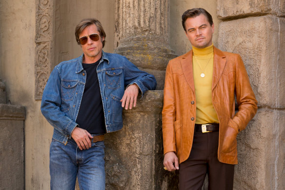 Brad Pitt and Leonardo DiCaprio star in Once Upon a Time In Hollywood.