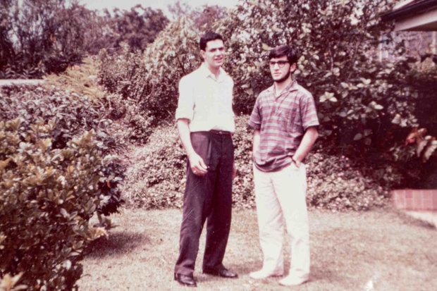 Nick Politis (right) during his university years, with a friend.