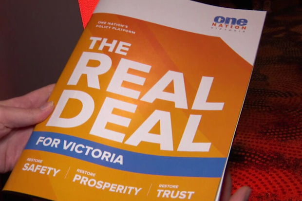 One Nation’s state election launch in Victoria has been told former state premiers Daniel Andrews and Jacinta Allan should be locked up.