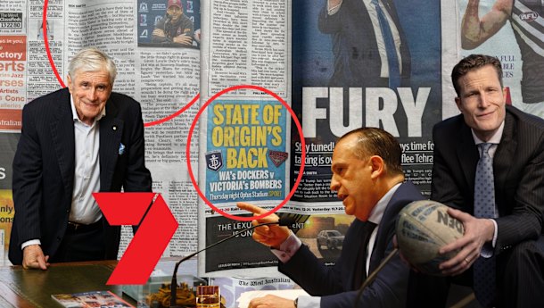 The West Australian newspaper on the day of Origin II.