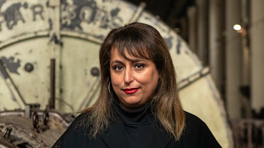 Hoor Al Qasimi, the artistic director of the Sydney Biennale at White Bay Power Station, one of the festival’s venues.