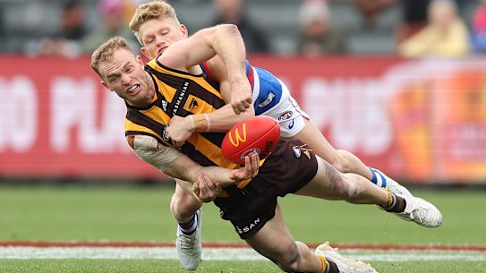 Hawthorn’s Tom Mitchell has been the subject of constant trade speculation.