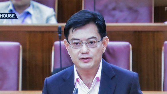 Singapore's Deputy Prime Minister Heng Swee Keat annoucing a major new economic stimulus package.