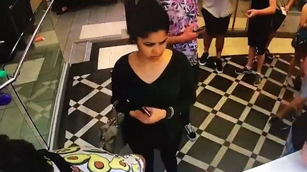 CCTV footage of 32-year-old Sydney dentist Preethi Reddy before her death.