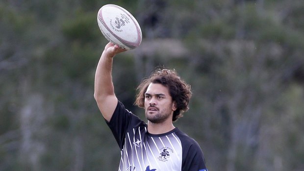 Back in blue: Karmichael Hunt has linked up with the Waratahs.