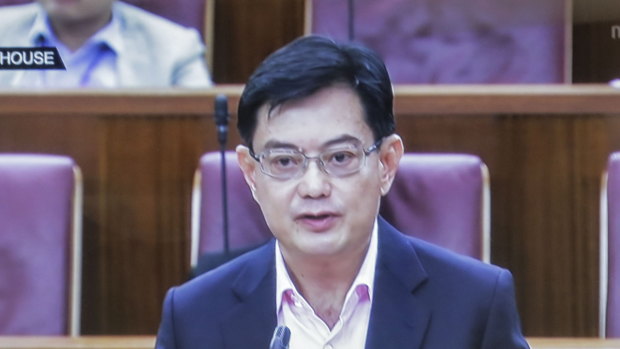 Singapore's Deputy Prime Minister Heng Swee Keat annoucing a major new economic stimulus package.