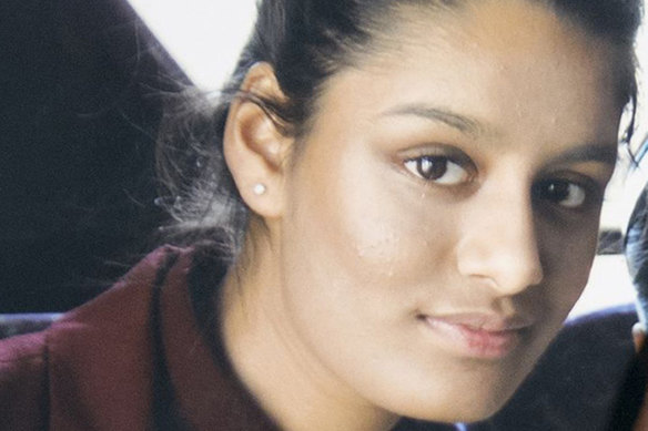 Shamima Begum, one of three east London schoolgirls who traveled to Syria in 2015 to join the Islamic State terrorist group.