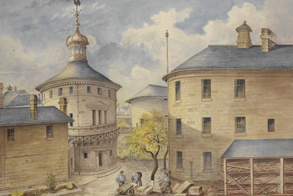 Henry Louis Bertrand’s Darlinghurst Gaol, 1891, watercolour on paper