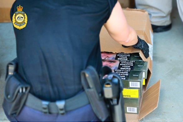 Manchester cigarettes imported in fake Australian plain packaging. 