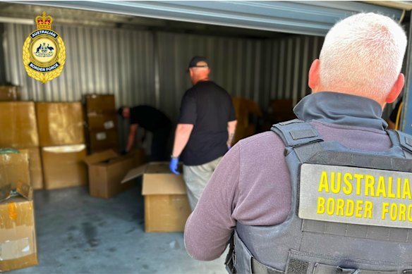 The seizure of more than a million cigarettes and 9000 vapes by Border Force this week. 