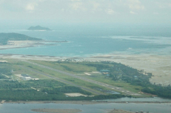 The runway at Natuna Besar's airport.