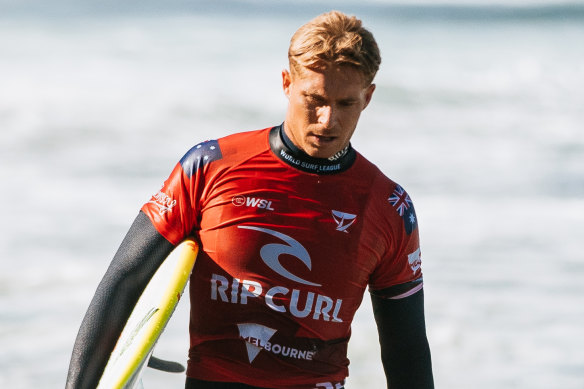 Ethan Ewing’s Bells Beach title defence is on track.
