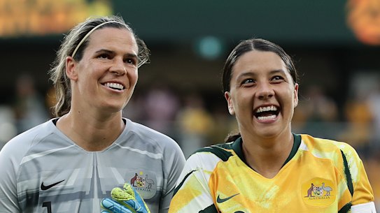 Get the band back together: Goalkeeper Lydia Williams wants the Matildas to begin training sessions and games after a three month hiatus.