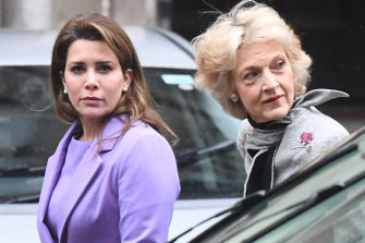 Princess Haya and her lawyer Fiona Shackleton, pictured arriving at court last year.