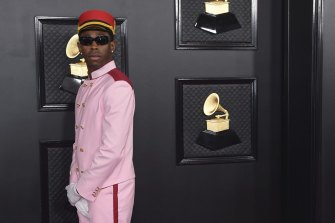 Tyler, the Creator arrives at the 62nd annual Grammy Awards at the Staples Center on Sunday, Jan. 26, 2020, in Los Angeles. (Photo by Jordan Strauss/Invision/AP)