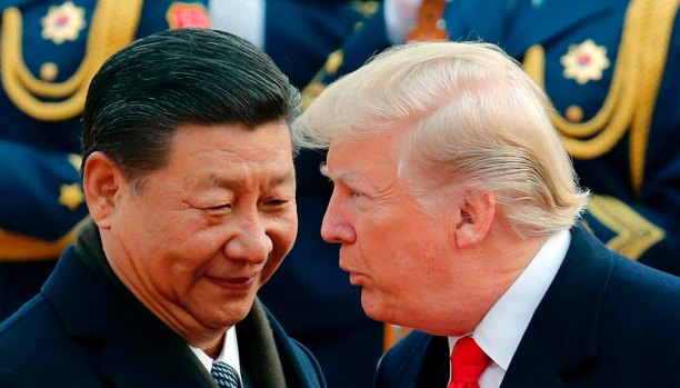 Risky standoff : Chinese President Xi Jinping with US President Donald Trump.