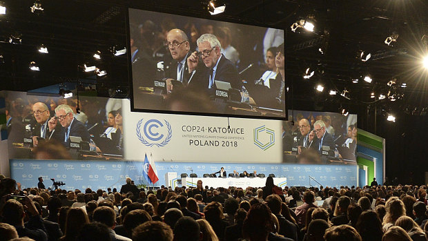 Delegates to the UN's COP24 climate summit in Katowice, Poland.