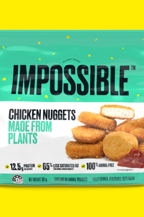 Impossible Foods’ plant-based chicken nuggets, as shown on the company’s website.